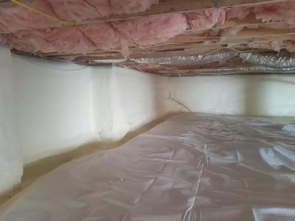 Crawl space encapsulation with closed-cell spray foam for Spray Foam Roofing in Grosse Pointe